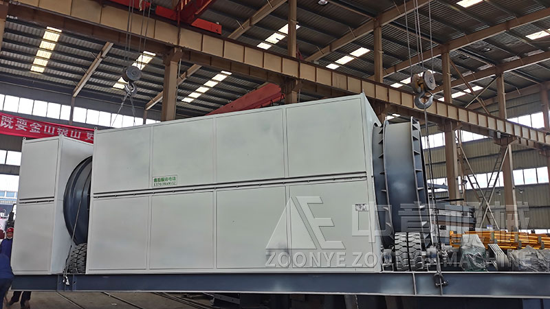 建筑磚瓦等廢料再生產品全套設備滾筒篩實地工廠圖片